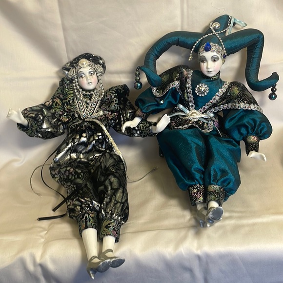 Vintage Accents Vintage Porcelain Jester Dolls Poshmark